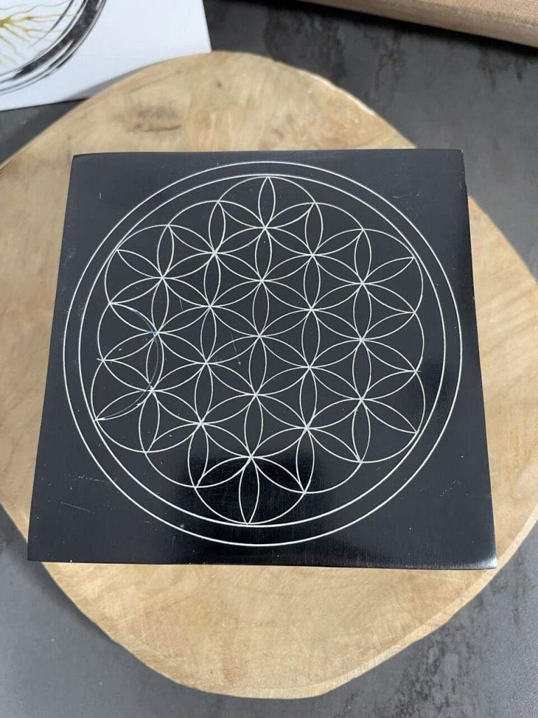 shungite boite fleur de vie