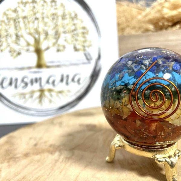 orgonite sphere chakras support laiton