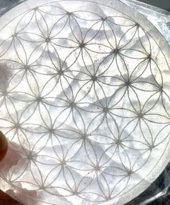 plaque selenite plateau rechargement
