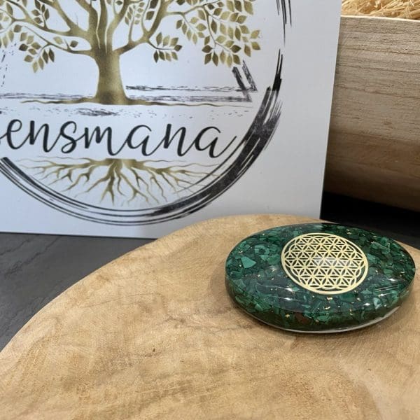 orgonite de poche galet malachite