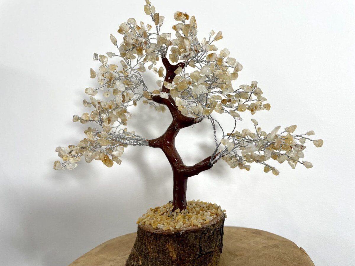 Arbre de vie en cristaux, Citrine, 25 cm (500 pierres) - Esensmana
