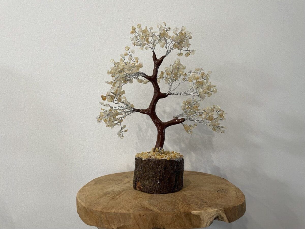 Arbre de vie en cristaux, Citrine, 21 cm (300 pierres) - Esensmana