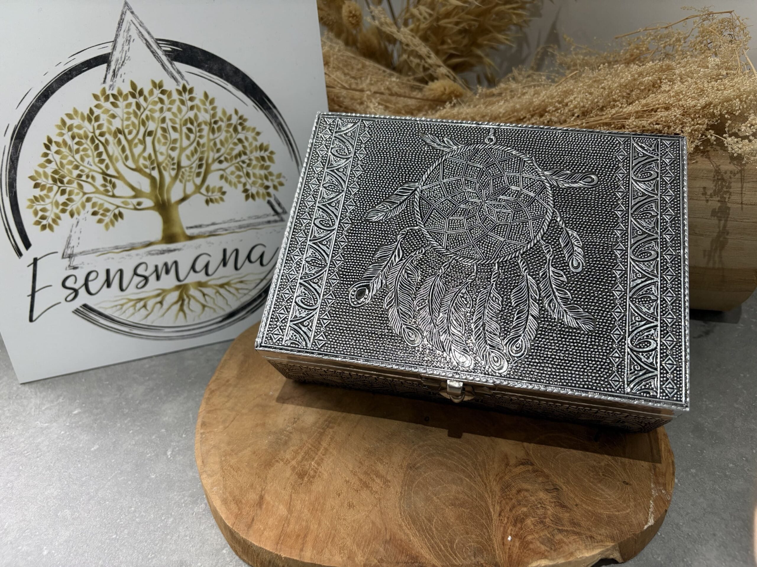 img_0250 Les "Presque-parfait": Boite oracle/ bijoux Attrape-rêve 18 cm – Image 1