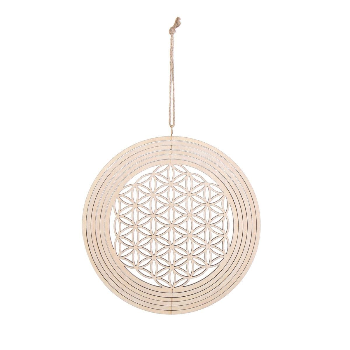 suspension fdv bois Suspension fleur de vie en bois – Image 1