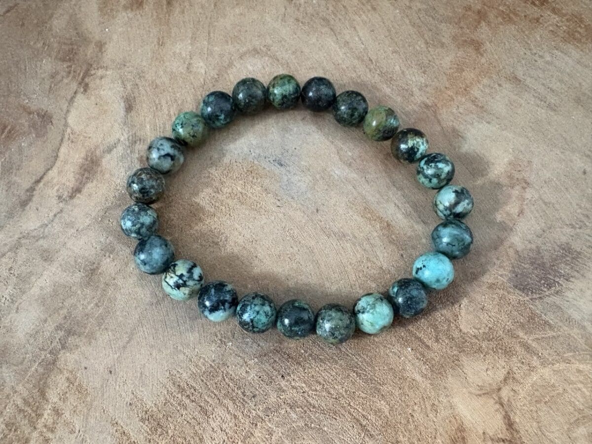 Bracelet en Turquoise d'Afrique perles 8 mm
