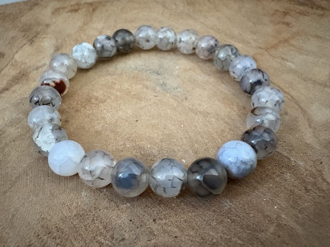 IMAGE 2026-04-28 09:12:08 Bracelet Agate Dragon, "énergie vivante", perles 8 mm – Image 1