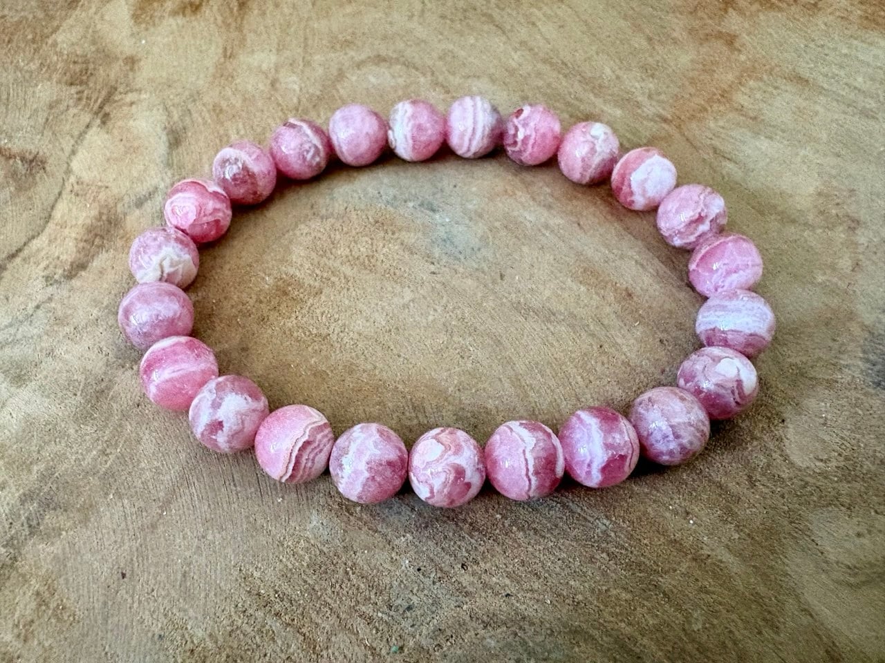 IMAGE 2026-06-12 06:26:24 Bracelet Rhodochrosite, "apaisement affectif", perles EXTRA 8 mm – Image 1