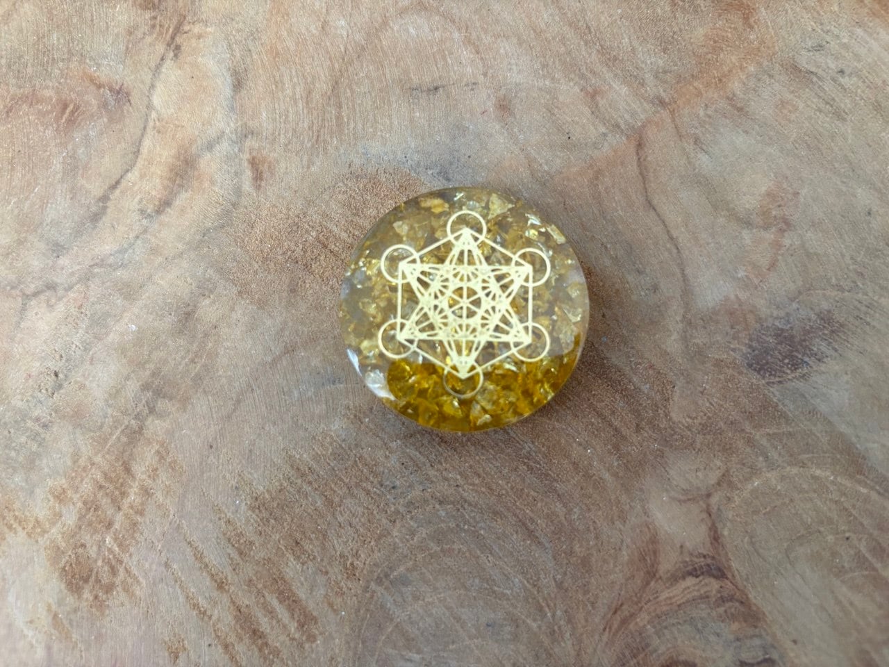 IMAGE 2026-07-08 16:04:02 Galet énergétique de poche, Citrine, Métatron, rond 4 cm – Image 1