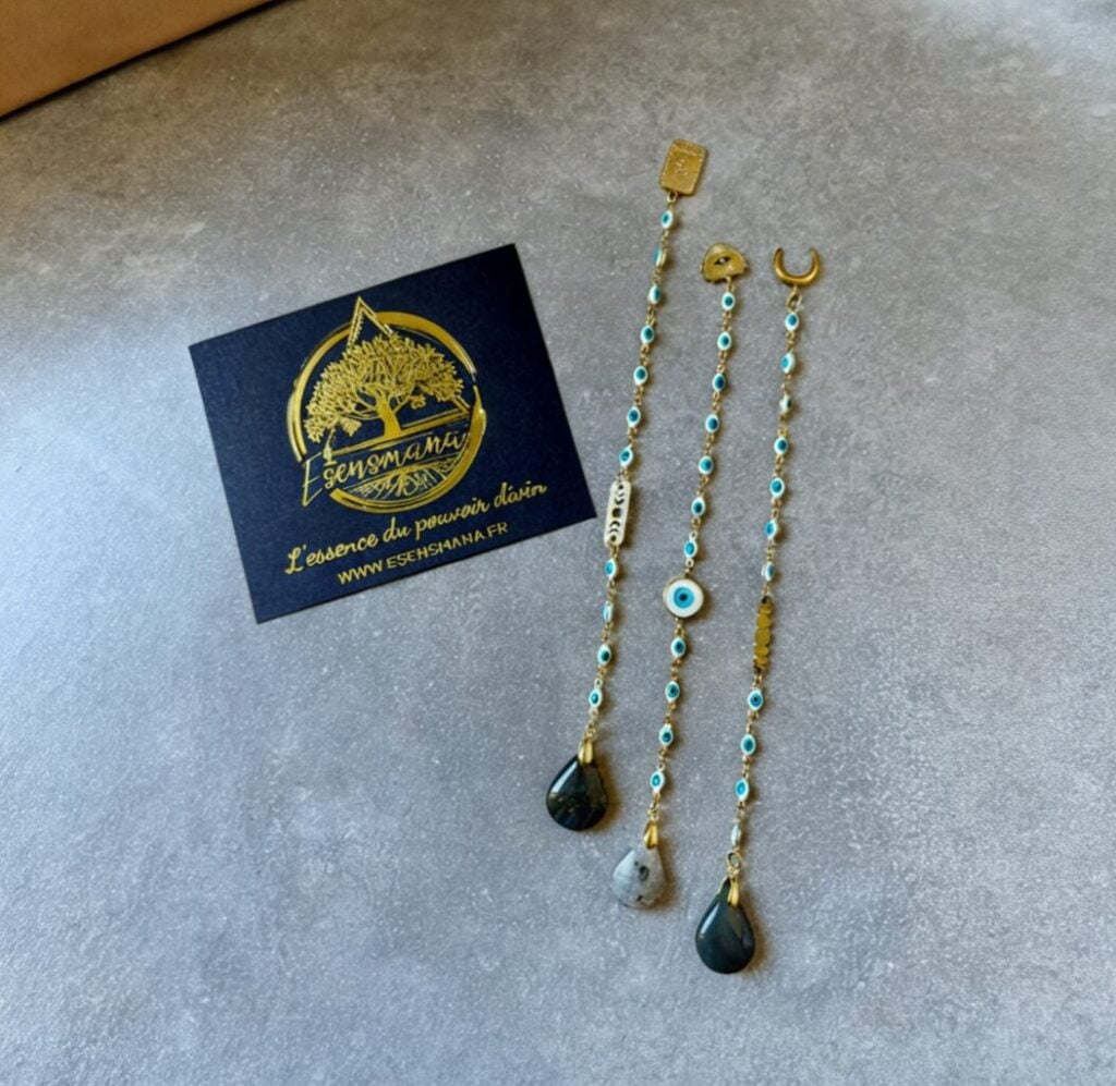 Pendule divinatoire en pierre naturelle, fait main par Tifany